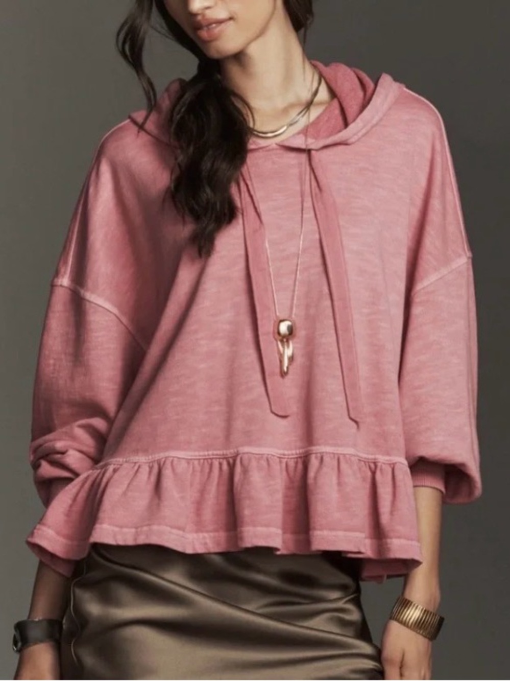 Anthropologie Flounce Hoodie